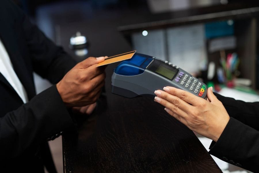 Online business owner reviewing payment processing options